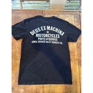Deus Ex Machina 100% cotton black Tshirt M motorcycle mechanic